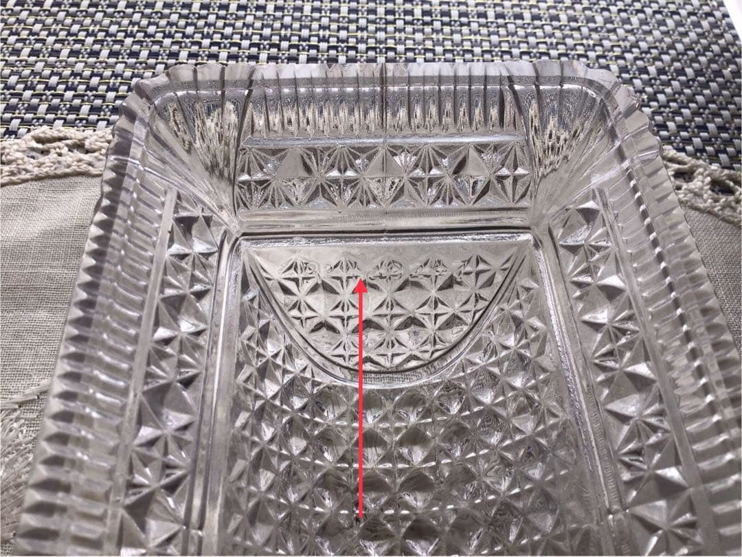 イギリスアンティーク、シルバーとガラスの持ち手付き深皿