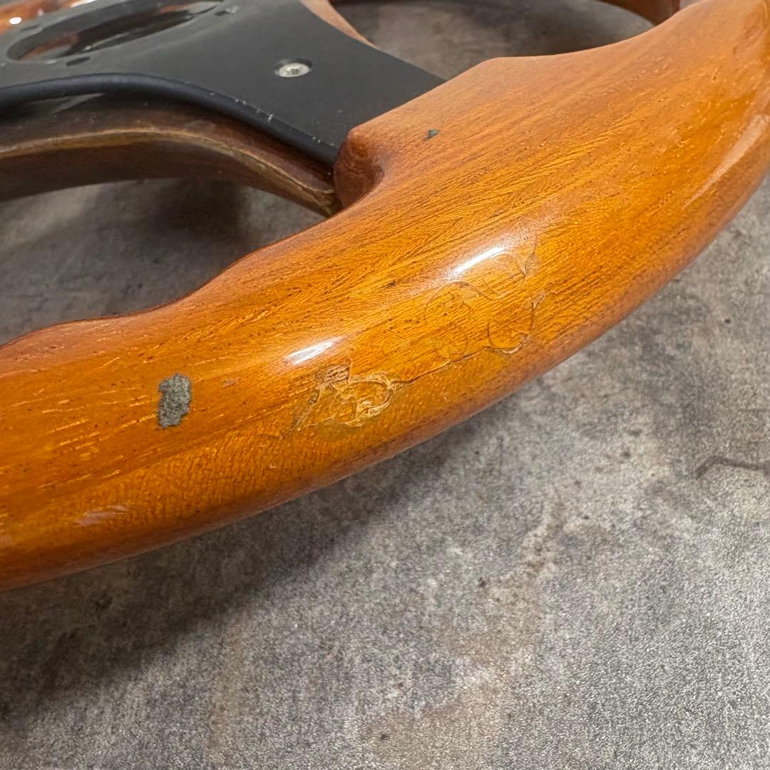 《ミケロッティ》レア希少昭和レトロ31φ当時物ウッド ハンドル VIP車