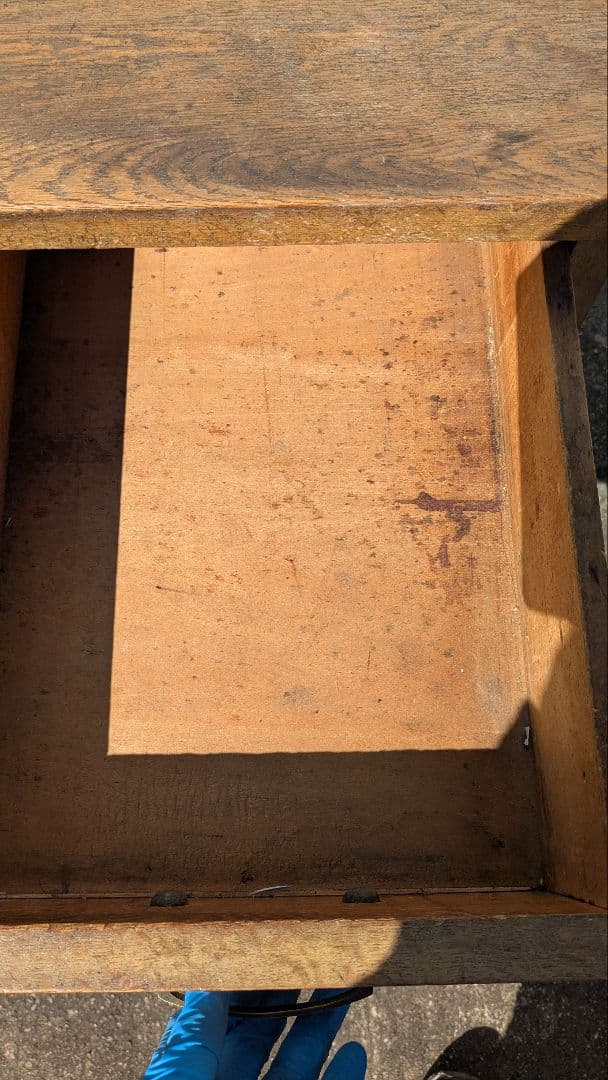 木製シンプルデスク 昭和レトロ 勉強机 机 古民具 古民家 アンティーク