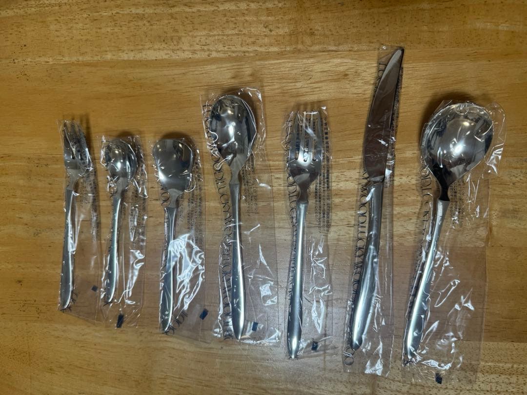 【最終値下げ】LUCKYWOOD ステンレスカトラリーセット 35点