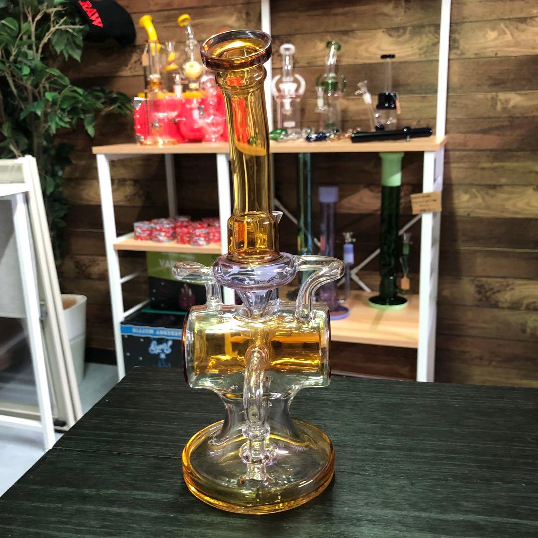 ☆送料無料☆ 高性能 リサイクラー ガラスボング 高さ約26cm 水パイプ