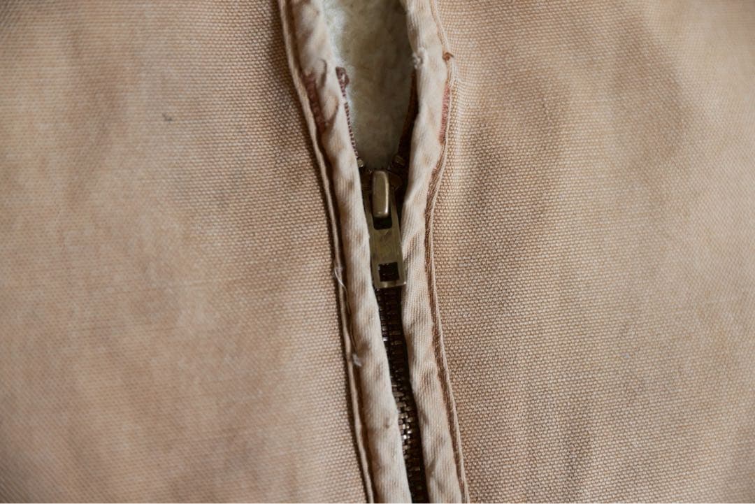 80s USA製 カーハート ダックベスト フェード ビンテージ 裏ボア LT