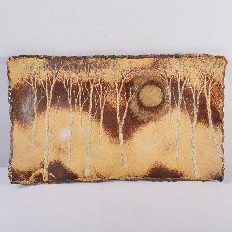 為那都窯　加藤高山（加藤純や）作　隆起象嵌金彩皿　共布共箱　V　R8953B