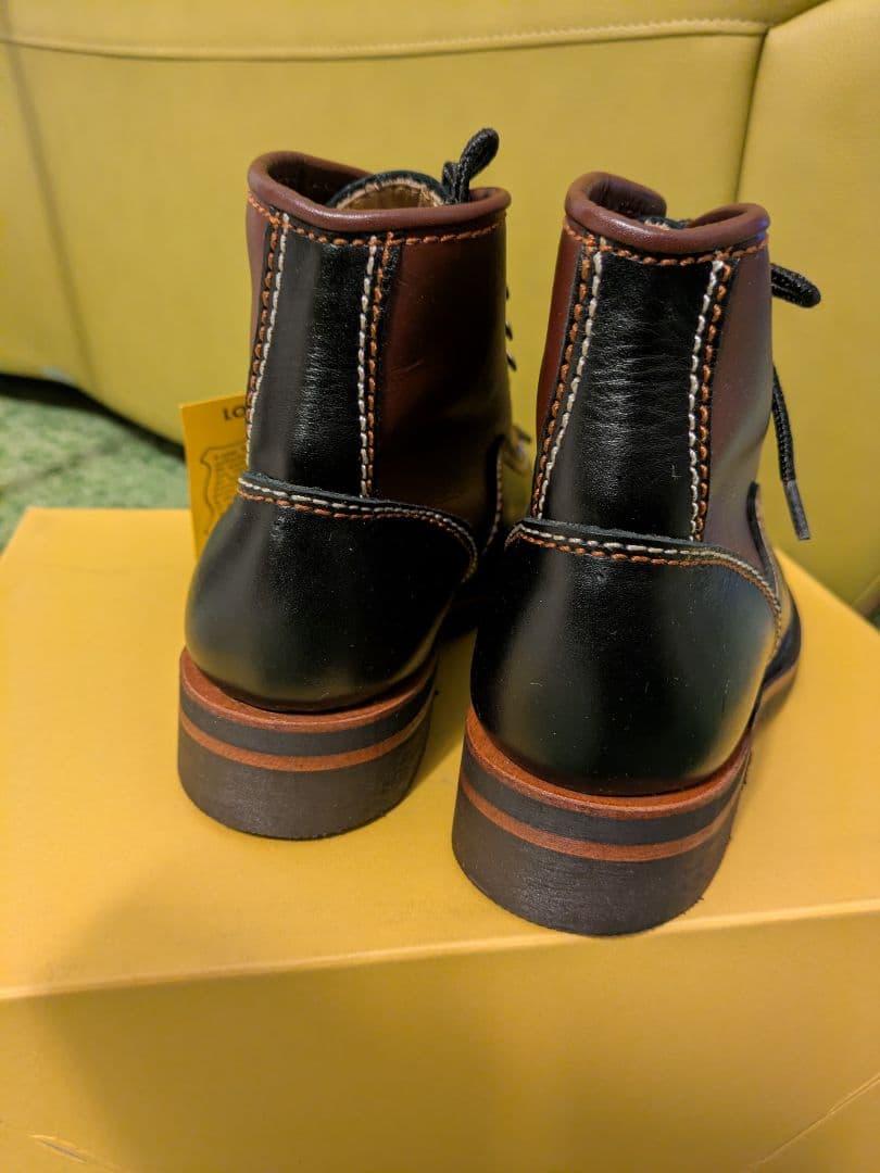 LONE WOLF BOOT カーペンター黒・茶色ツートン　5インチ　新品