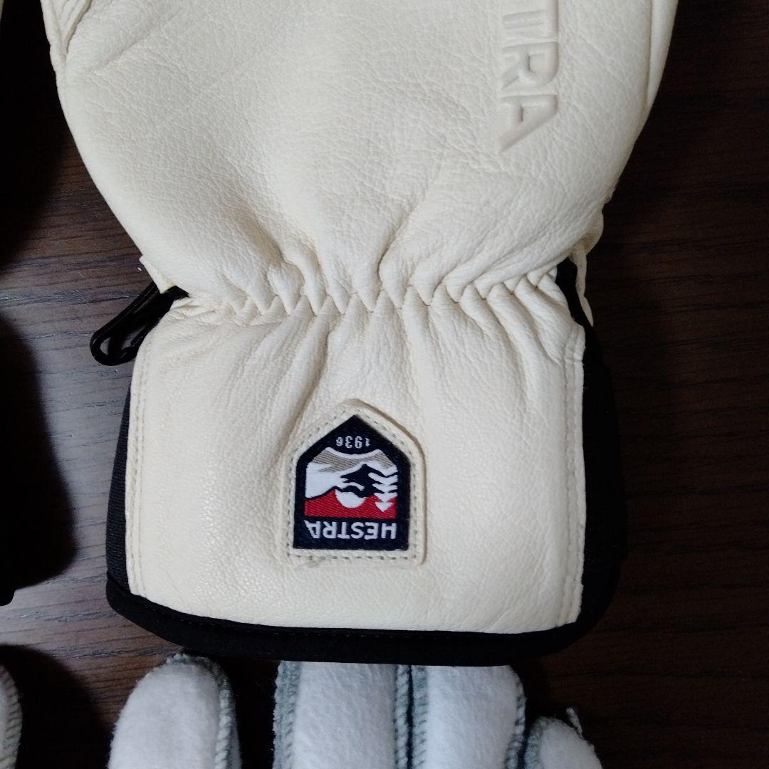 Hestra ミトングローブ サイズ8 オフホワイト