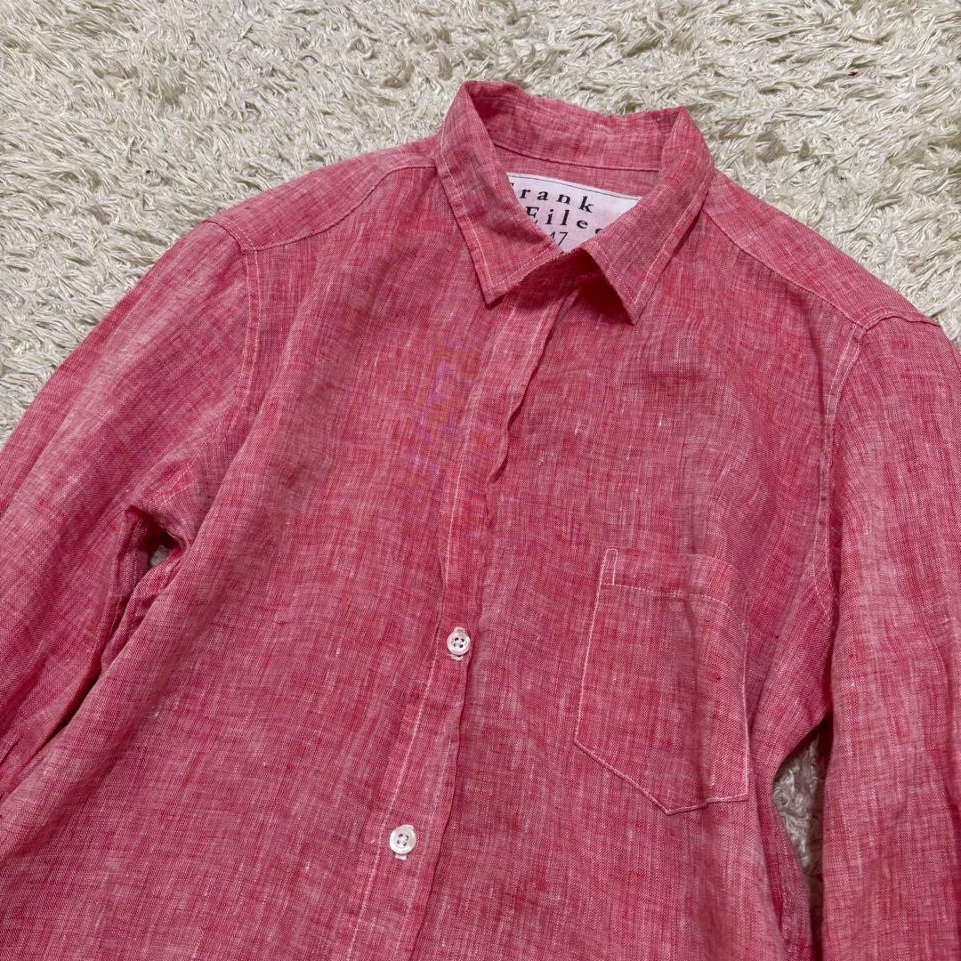 フランクアンドアイリーン　リネンシャツワンピース　ロングシャツ　スキッパーシャツ