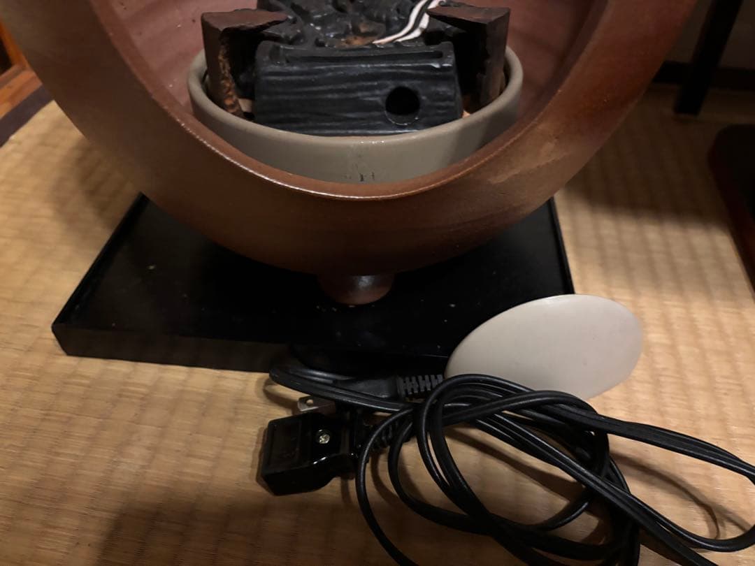 特別値引き 野々田風炉型電熱器　紅鉢