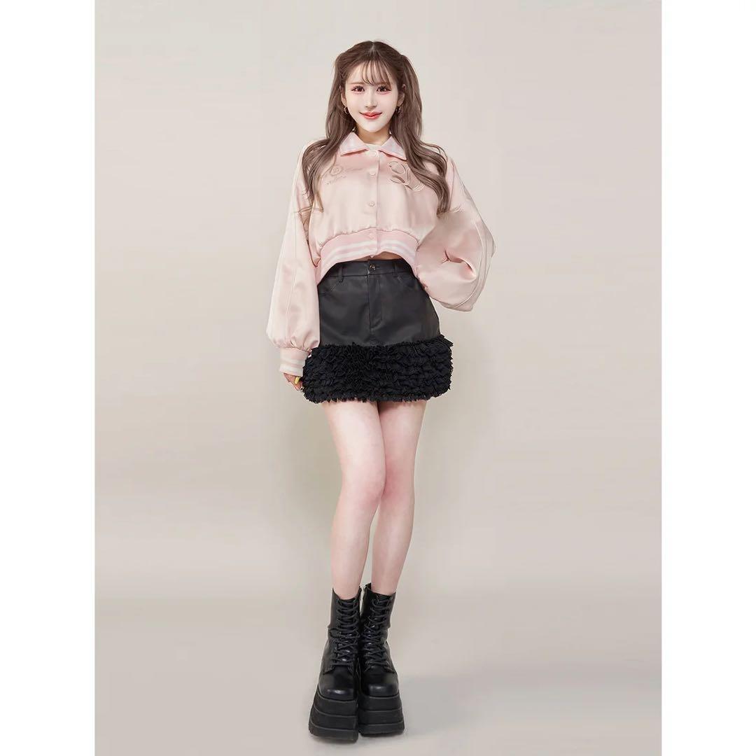 新品タグ付き ダーリッチ Darich Clubスカジャン ベビーピンク