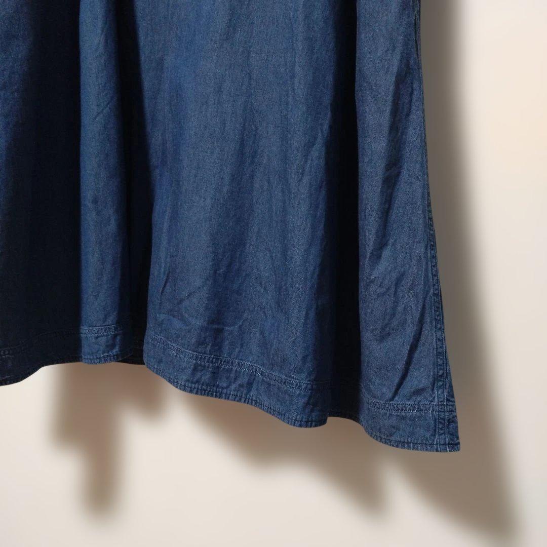 CASEYCASEY デニム Vネック 七分袖デニムワンピース