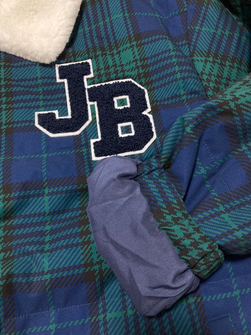 新品 ジャックバニー 2WAYストレッチタフタ ボア襟ブルゾン(4)サイズM/緑