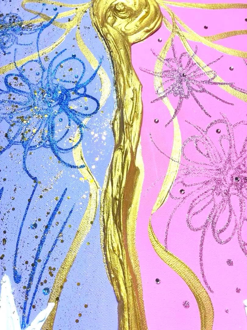 開運絵画　オリジナル　金の成る木　龍樹