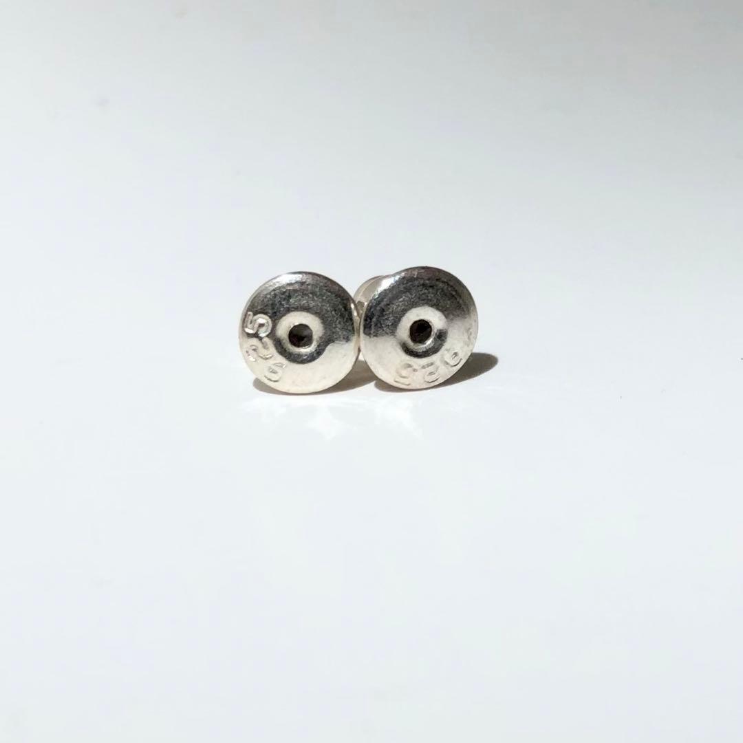 1001 シルバー　925 SILVER フープピアス　刻印　両耳　布袋付