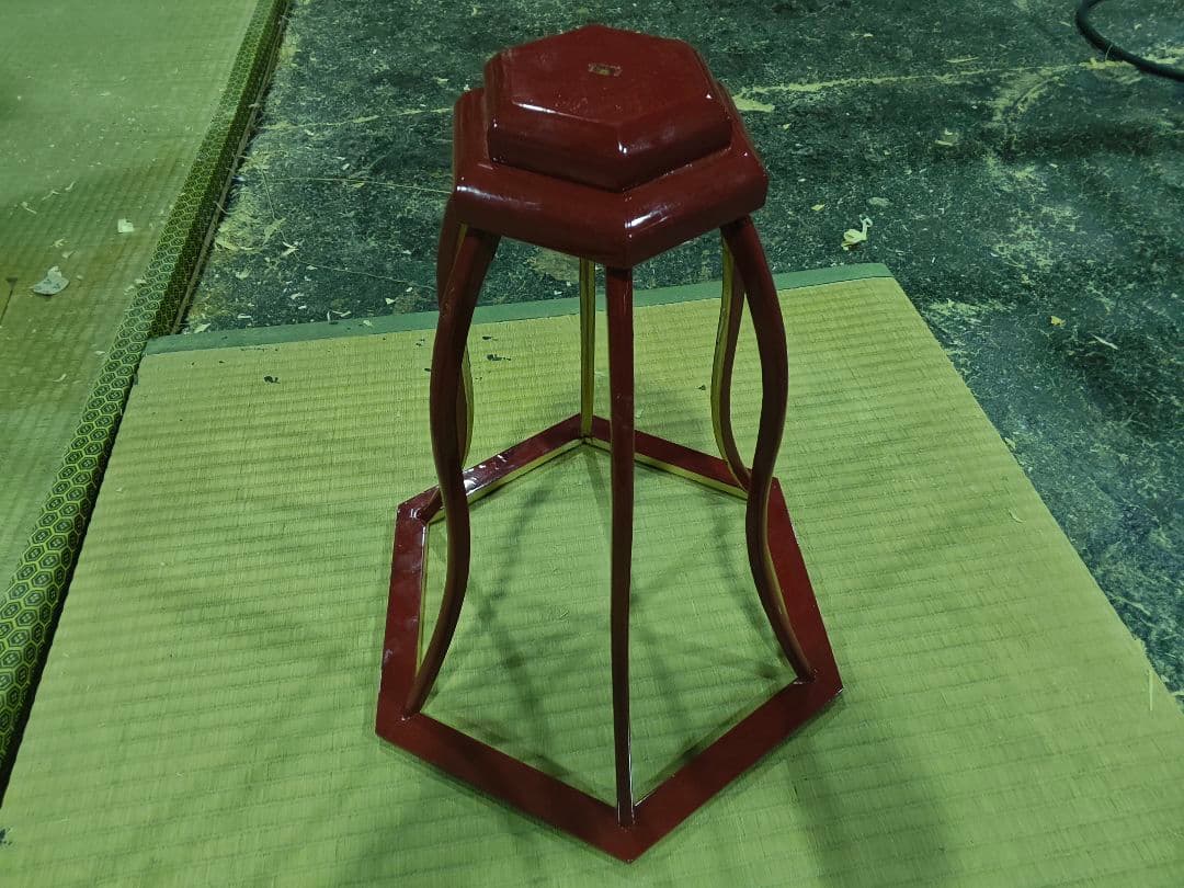ボンボリ　キリコ祭り　赤い木製六角形フレーム