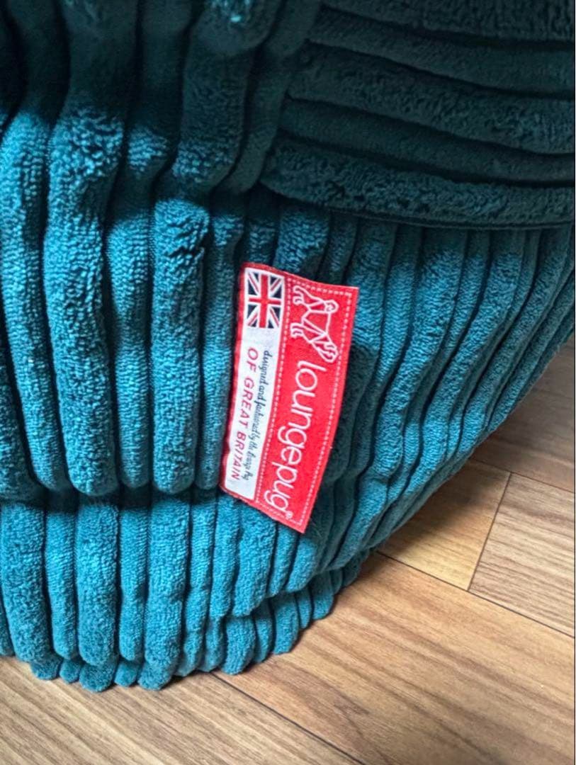 1万円分ビーズ補充済 ラウンジパグ Lounge pug コーデュロイ ティール