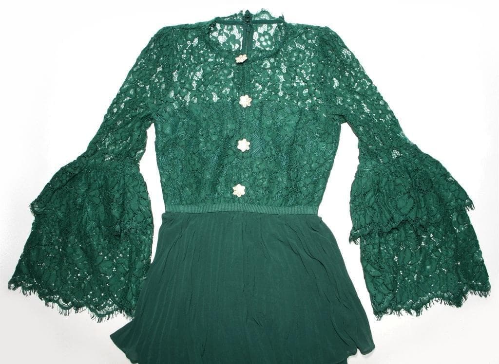 a*i様 セルフポートレイト ティアード ワンピース プリーツ レース UK4