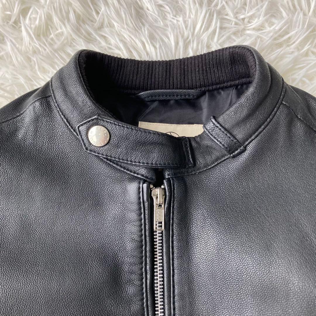 【美品】 ユナイテッドアローズ レザーシングルライダース 山羊革 レディース M