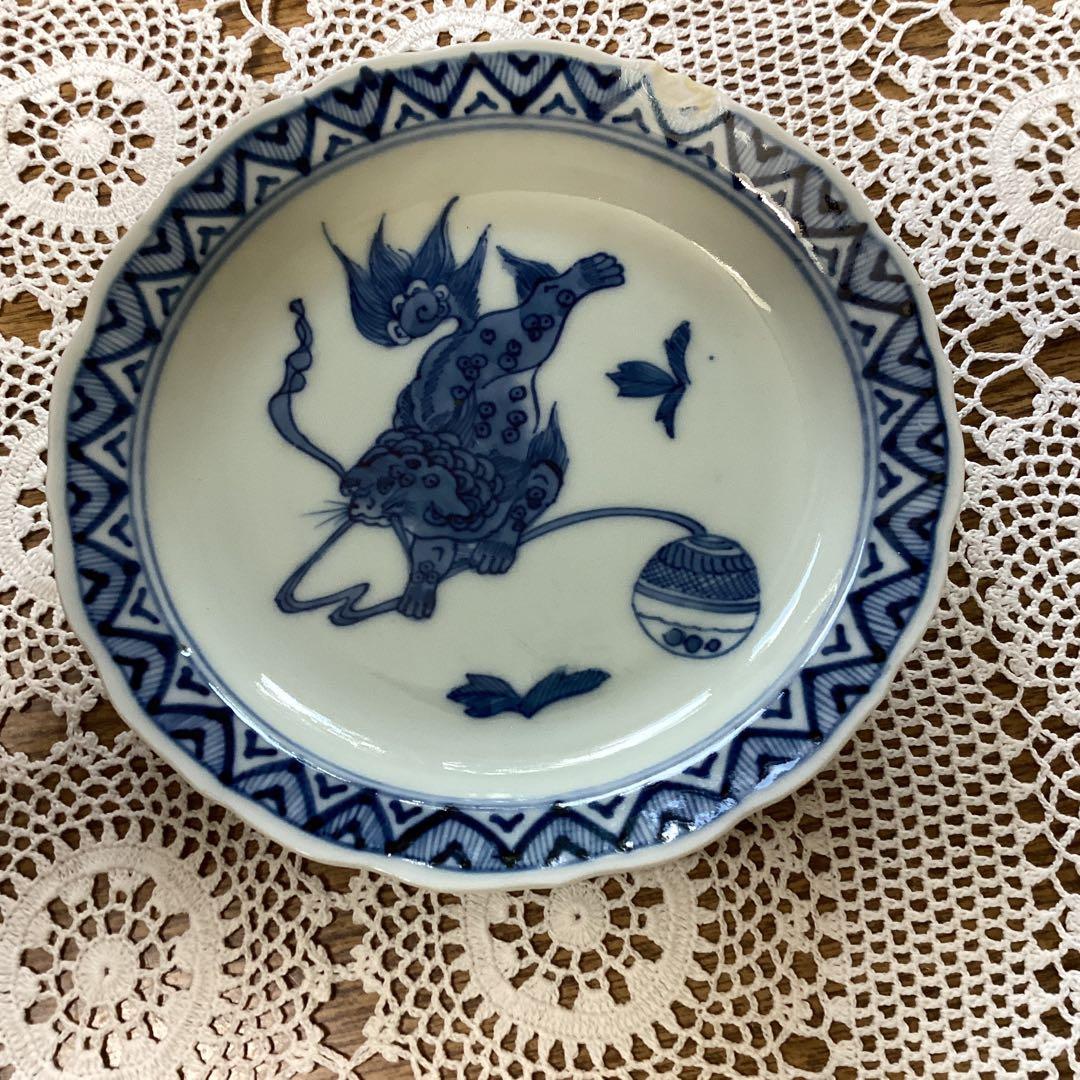 k4 貞陸製皿　16枚　木箱入り　年代物