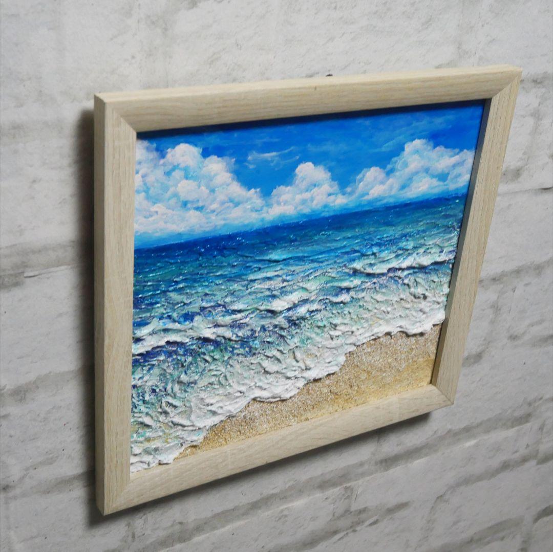 油絵 油彩 油彩画 絵 絵画 【真夏の海】