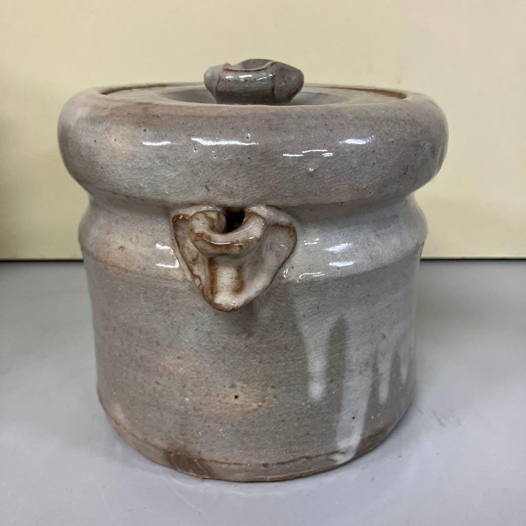 D-5 昭和レトロ 萩焼 陶器製 水指 水差し 茶道具 茶器 食器 和食器