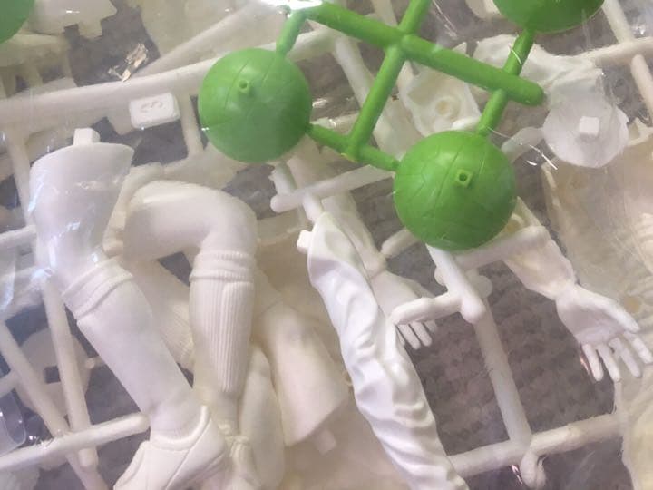 珍品 AirFix サッカー イングランド代表 ベッカム他4人セット プラモデル