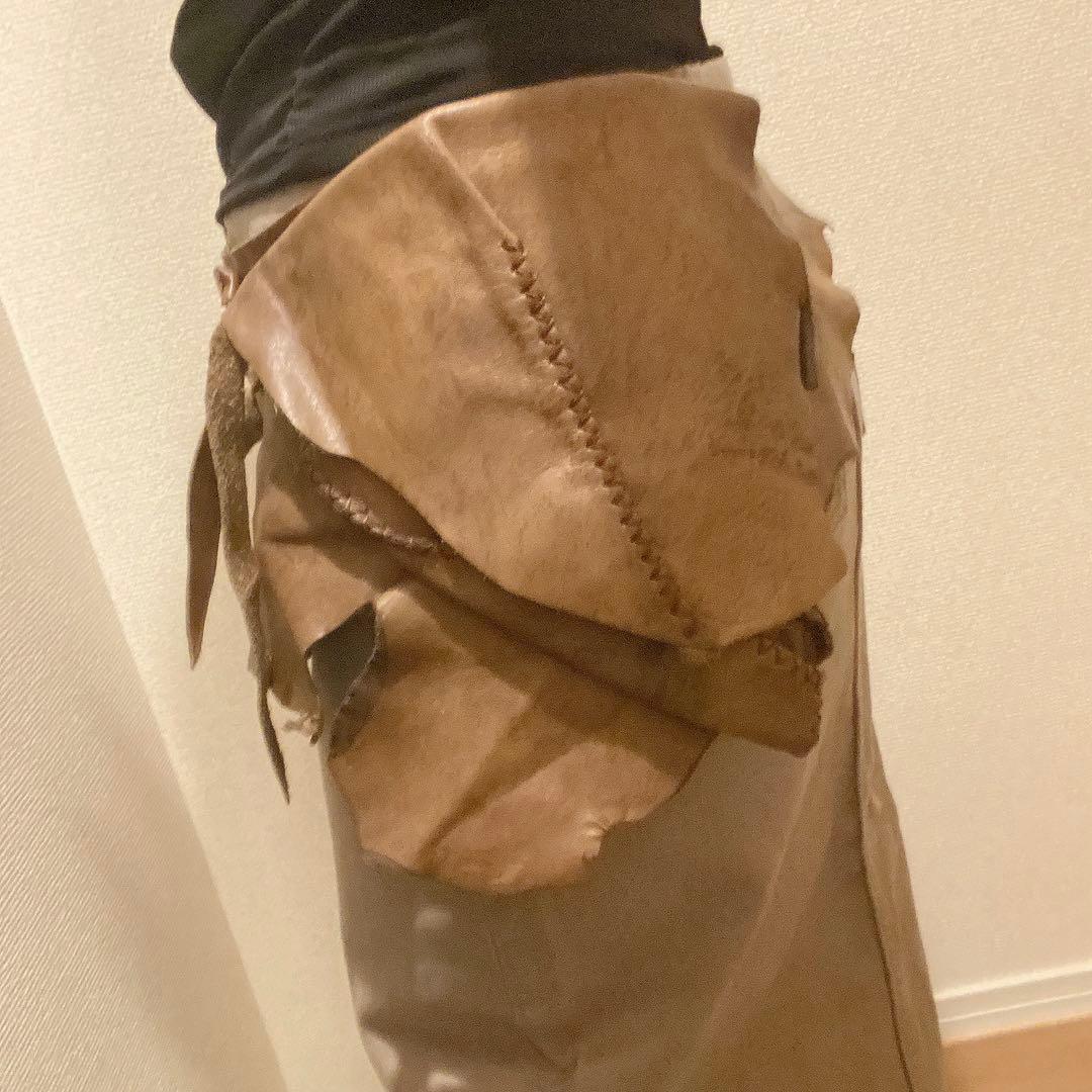 本革 レザー ブラウン ウエストポーチ ヒップバッグ ボヘミアン ギャル 海外