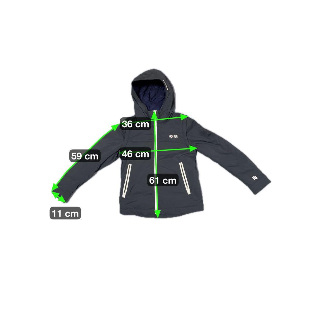 パーリーゲイツ 2WAY ブルゾン ジャケット ベスト ネイビー 中綿 刺繍ロゴ