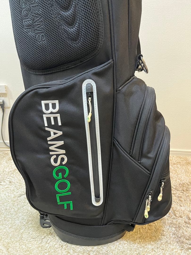 BEAMS GOLF キャディバッグ ブラック（ヘッドカバー付）