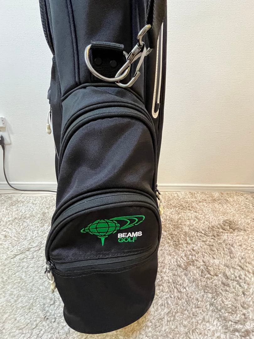 BEAMS GOLF キャディバッグ ブラック（ヘッドカバー付）