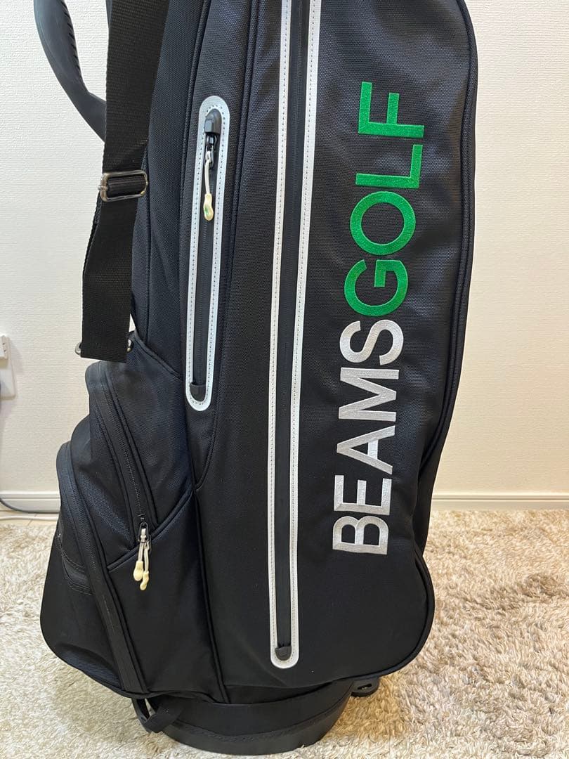 BEAMS GOLF キャディバッグ ブラック（ヘッドカバー付）