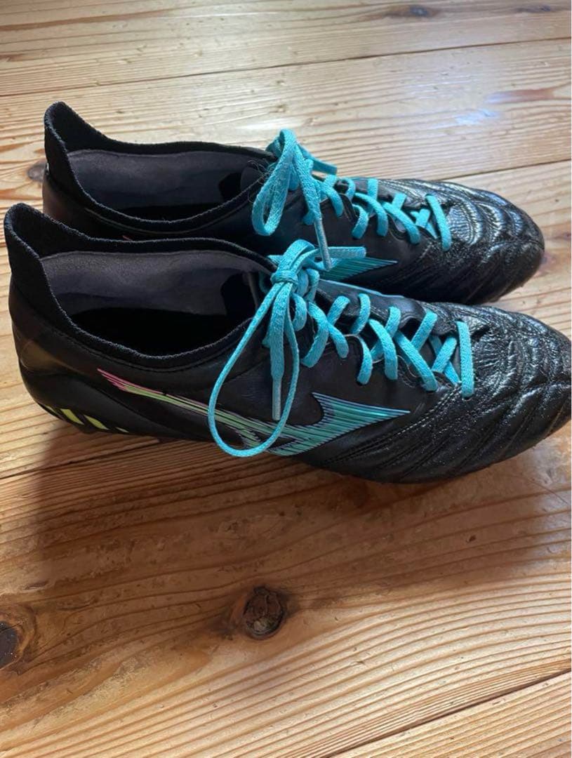 Mizuno サッカーシューズ ブラック/ブルー/グリーン