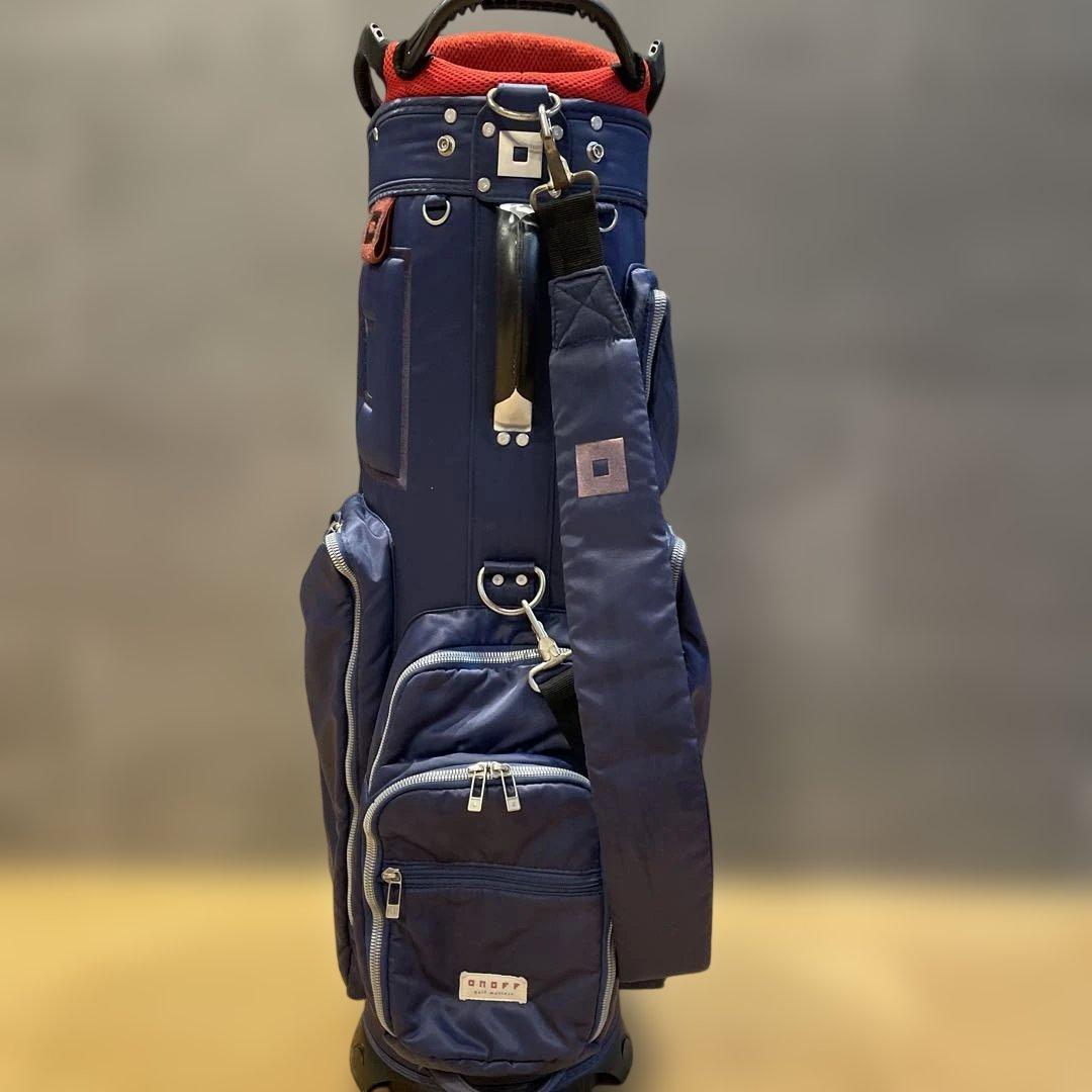 オノフ　ネイビー ナイロン キャディバッグ