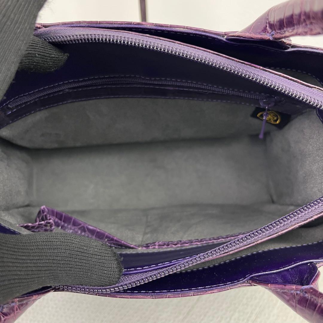 未使用品✨ JRA認定 S・sakamoto シャイニングクロコ ハンドバッグ