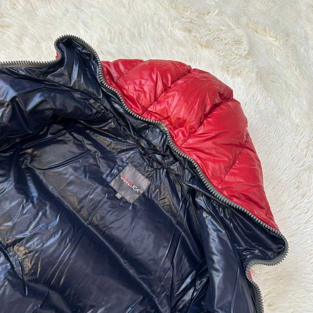 【極美品/L】デュベティカ ダウンジャケット ジップジャケット 赤 肉厚 フード