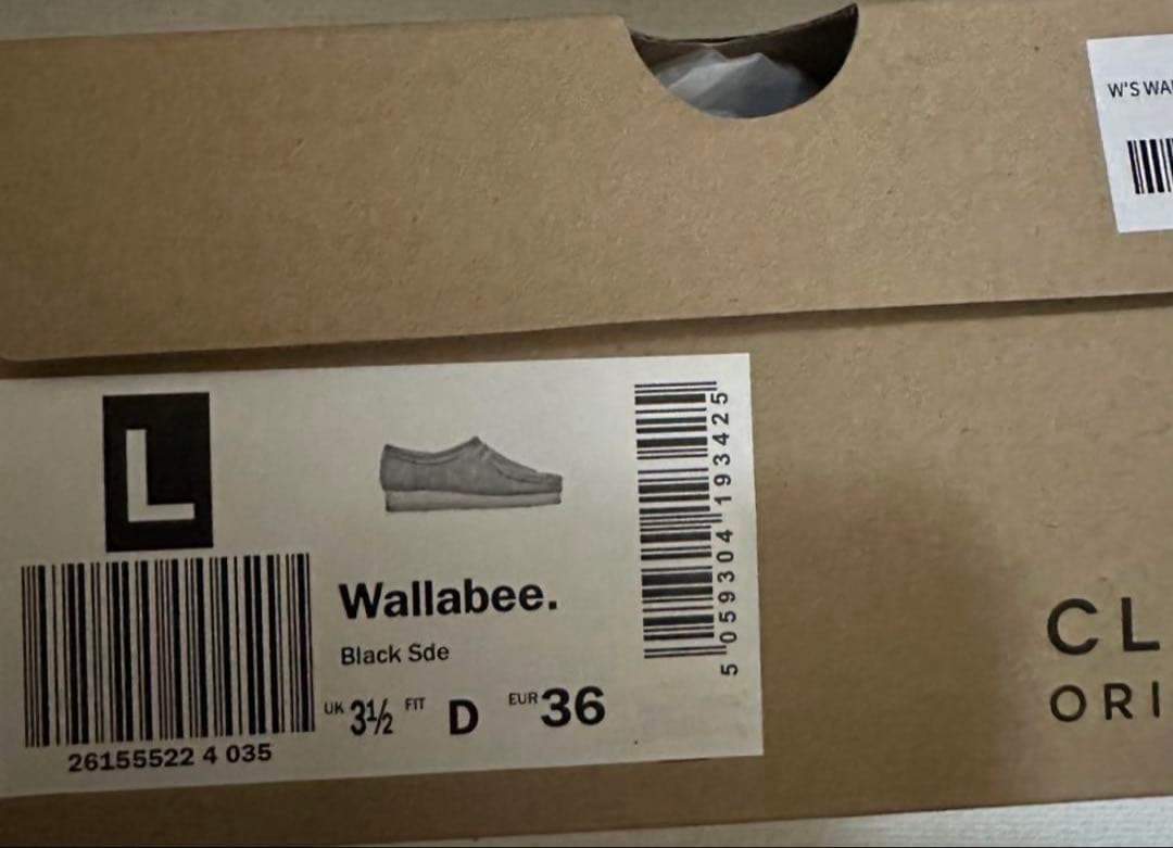 クラークスオリジナルズ ワラビー ブラック 22.5cm