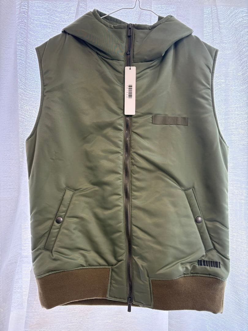 トップス folkod High Neck Hooded MA-1 Type Vest