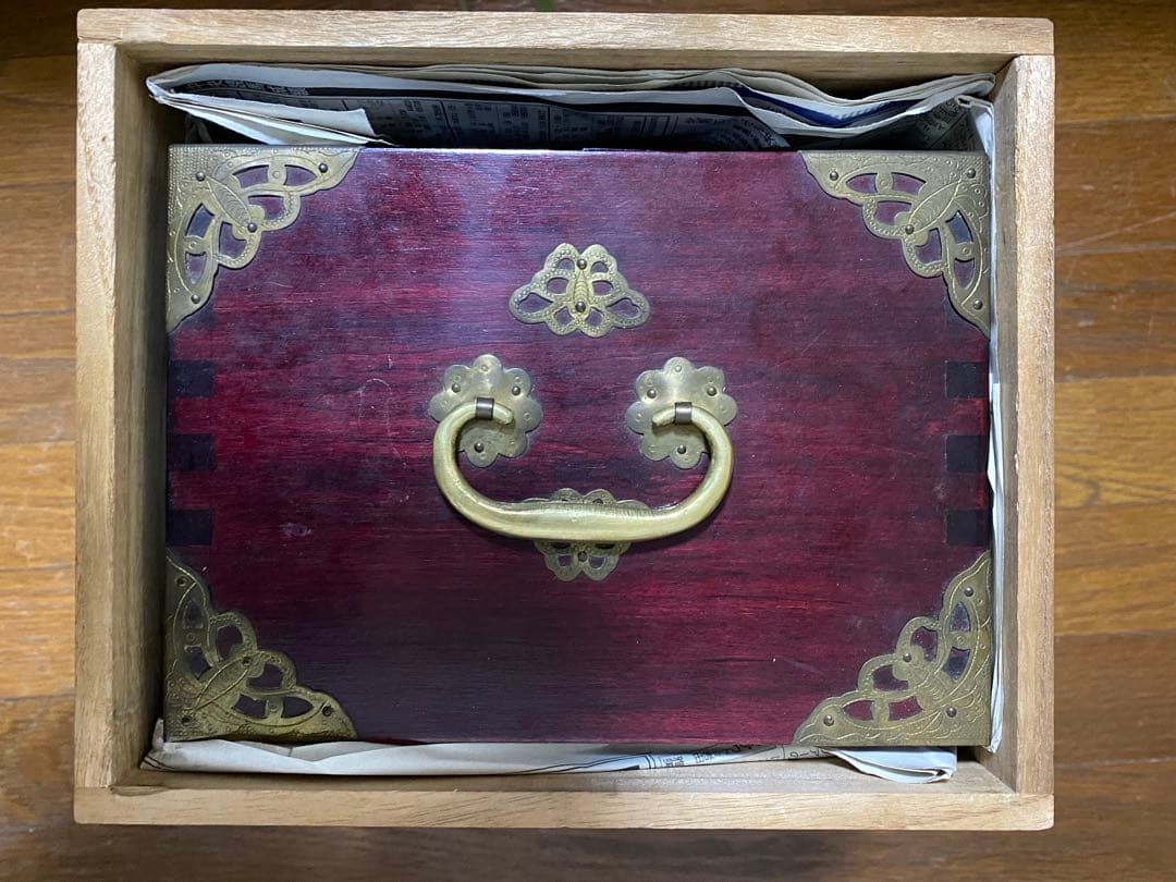 アジアン家具 木製宝石貴金属収納ボックス