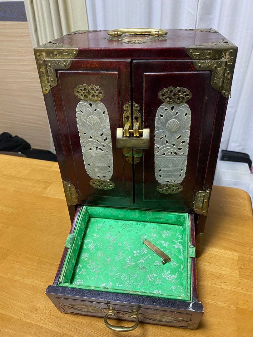アジアン家具 木製宝石貴金属収納ボックス