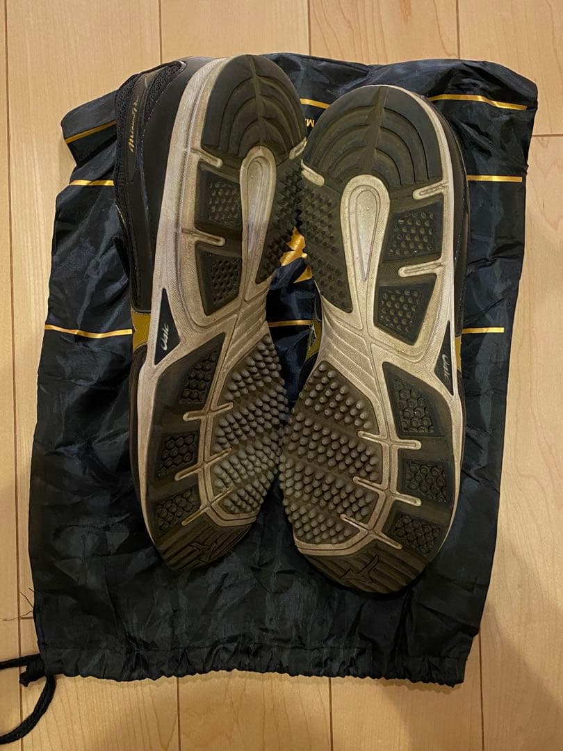 【美品】ミズノプロ 野球 トレーニングシューズ ブラック