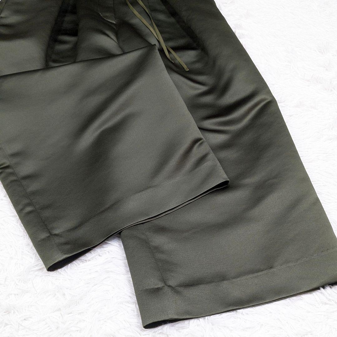 未使用 美品 2024SS Heve サテンフレアガウチョパンツ 36