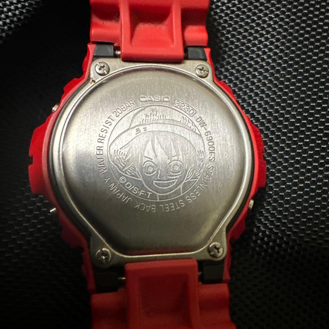 ワンピース　G-SHOCK DW-6900 ルフィデザイン レッド