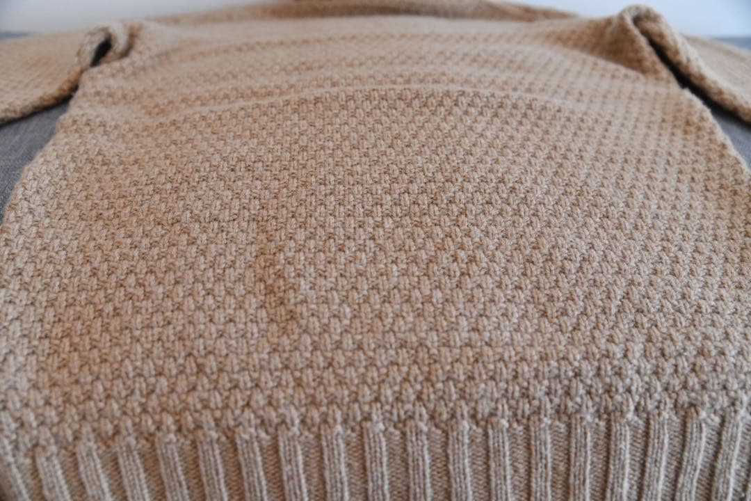 ドルモア ラムズウール タートルネック プルオーバーニット サイズ42 ベージュ