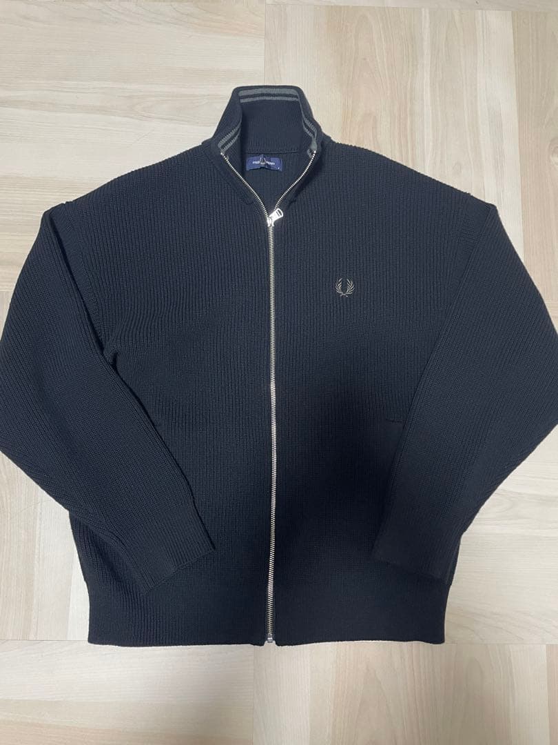 Beams別注 FRED PERRY ブラック ドライバーズニットMサイズ