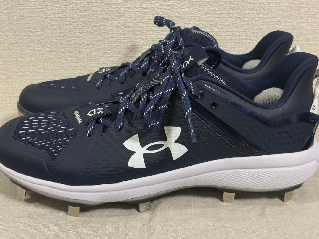 【日本未発売】UNDER ARMOUR海外モデル スパイク ネイビー28.5 ③