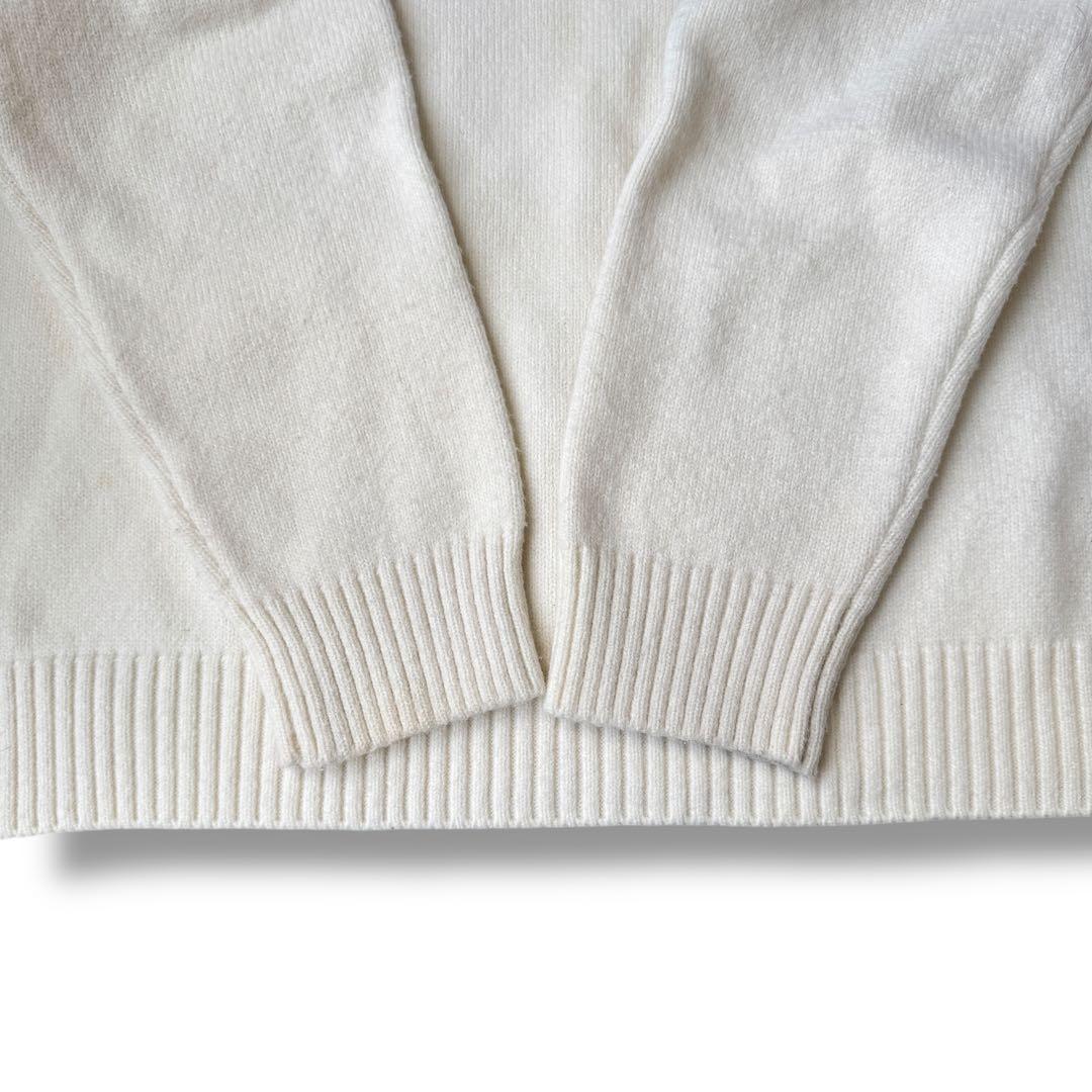 希少✨ami ニット 白 クルーネック ハート刺繍 ロゴ セーター 男女兼用