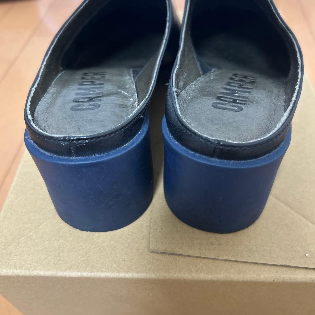 カンペール CAMPER ミュール　サンダル　黒　ネイビー　36 / 23cm