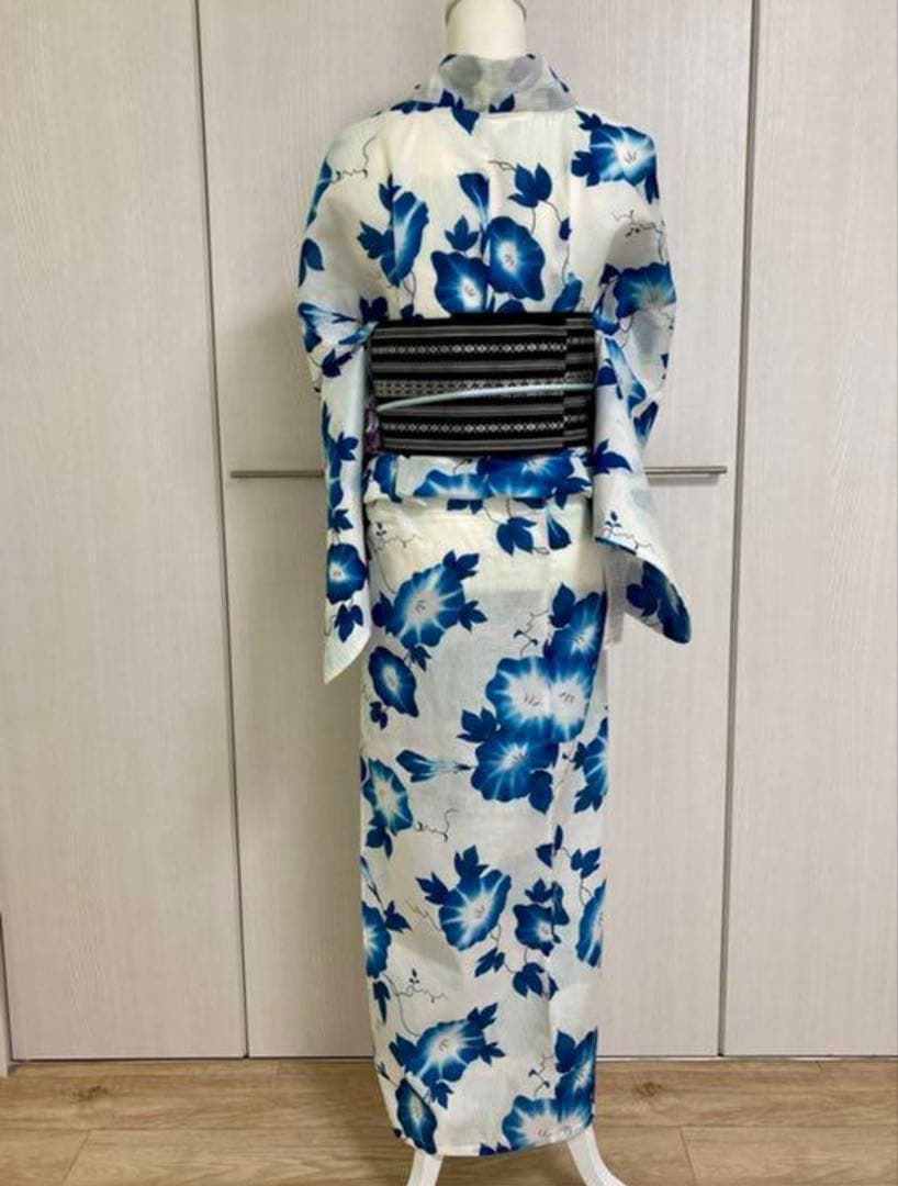 浴衣　朝顔+兵児帯itomi 露草色セット