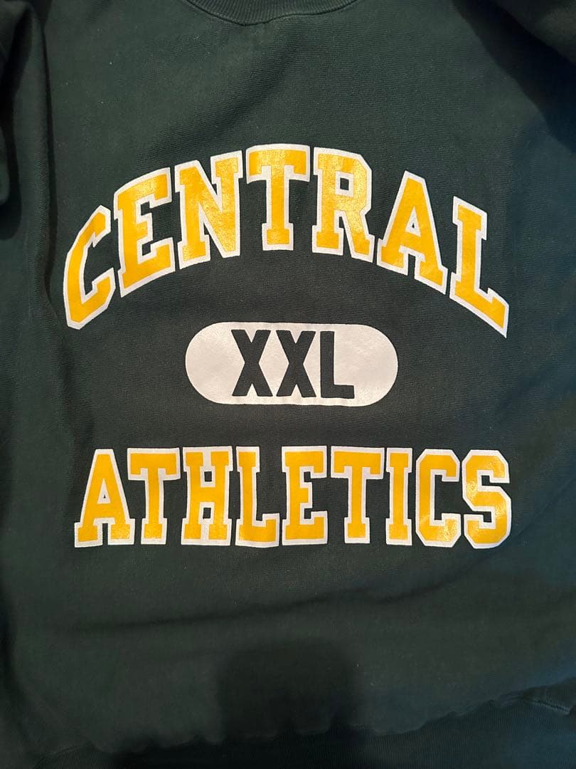 え*。様 リバースウィーブ ３段ロゴ　ダークグリーン　90s