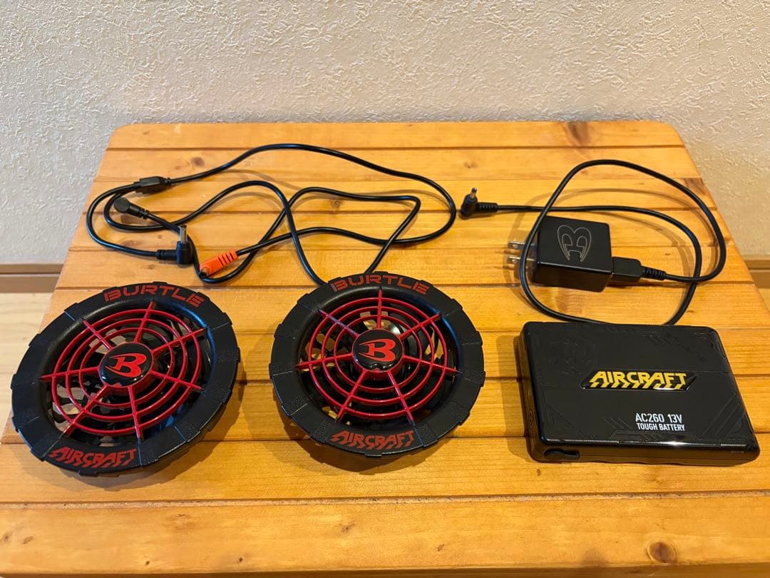 バートル13v 空調ファン　レッド