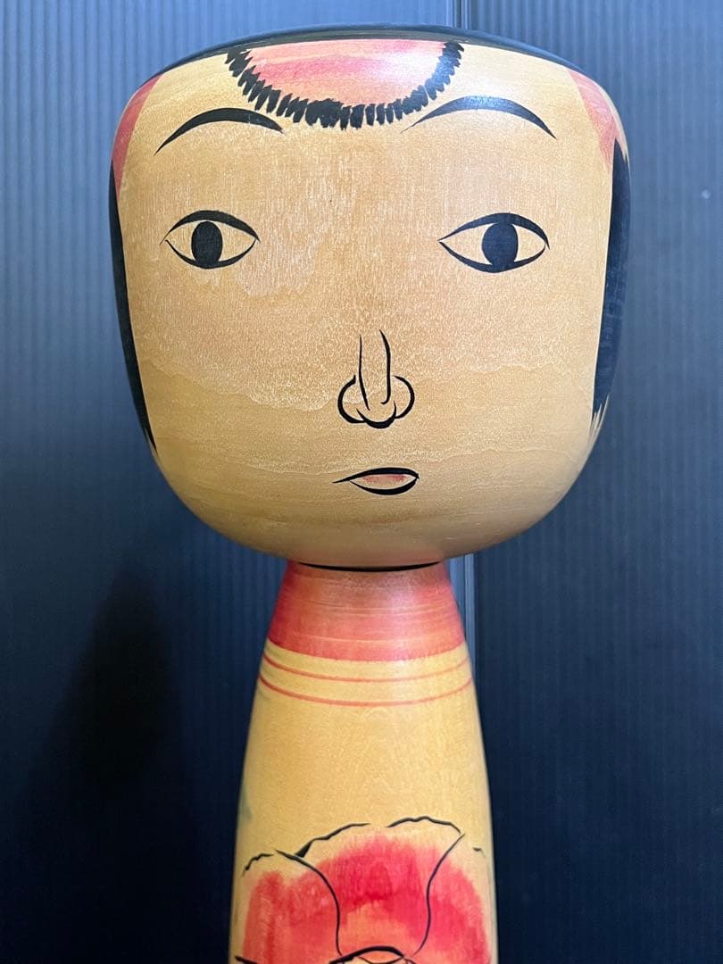 C837 こけし　本多洋　福地芳男　たこ坊主　中ノ沢　土湯系　大きめこけし