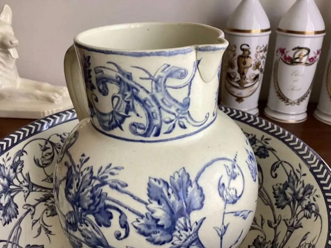 フランスアンティーク ♧ ボルドー窯のピシェ&ボウル ♧ モデルHenri II